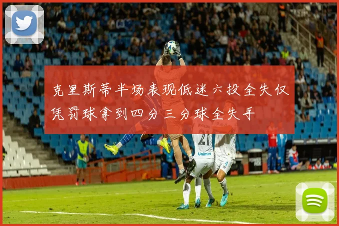 克里斯蒂半场表现低迷六投全失仅凭罚球拿到四分三分球全失手